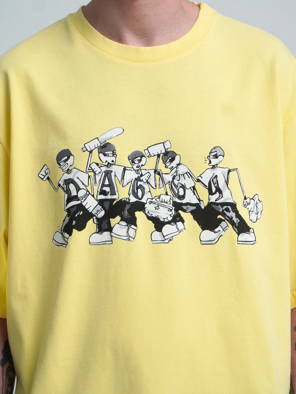 RIOT Washed Yellow T-shirt