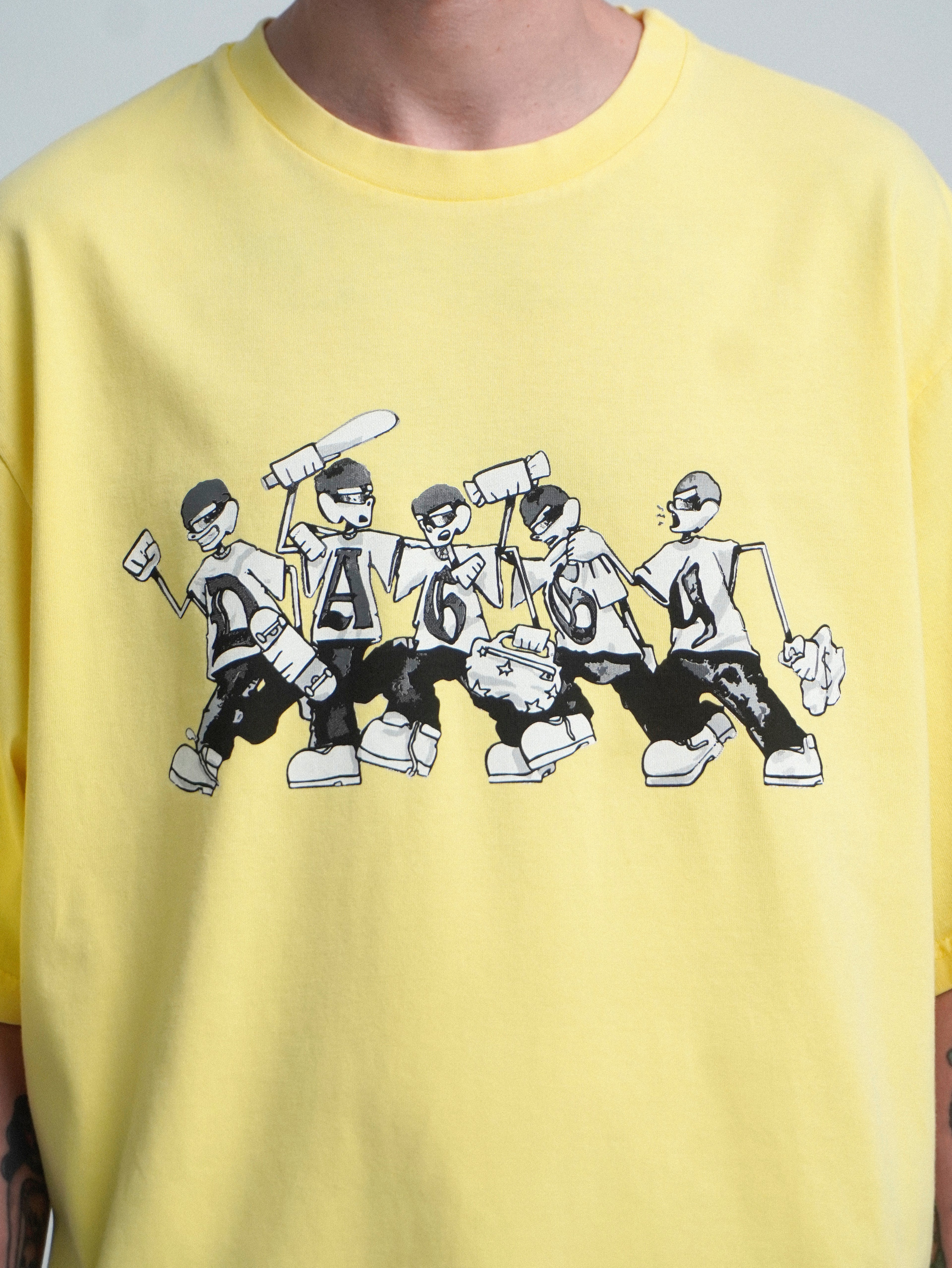 RIOT Washed Yellow T-shirt