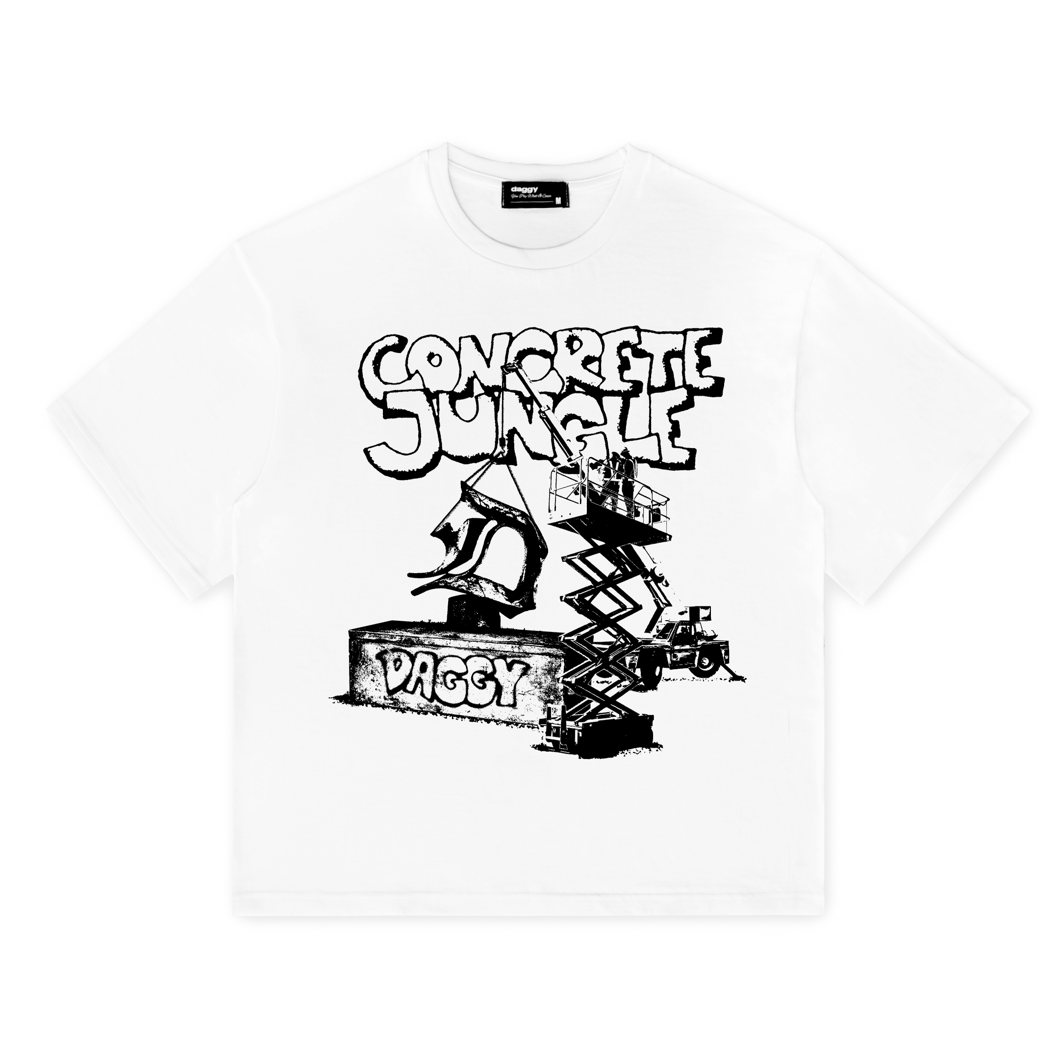 "Concrete" White T-Shirt