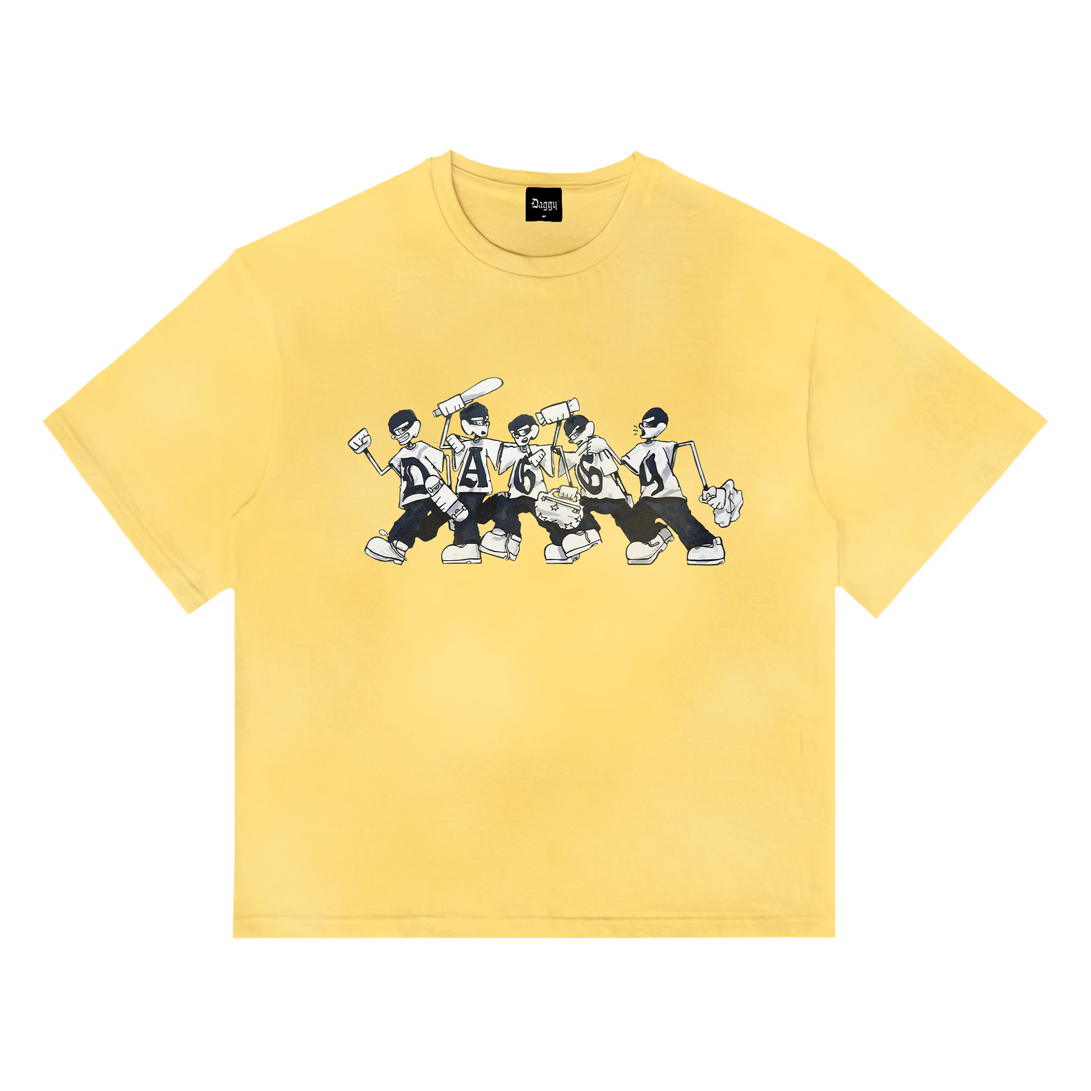 RIOT Washed Yellow T-shirt
