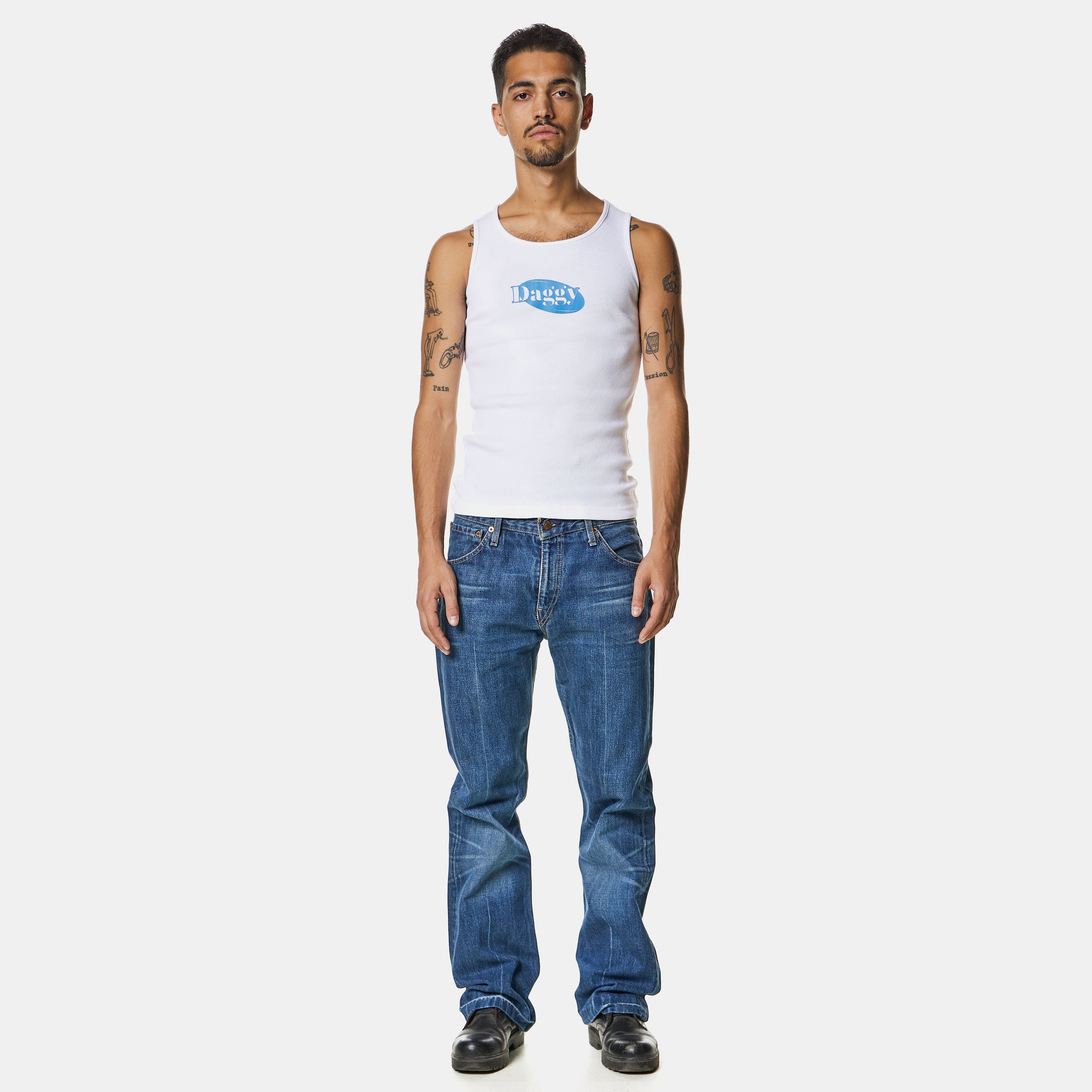 Daggy Tank Top White