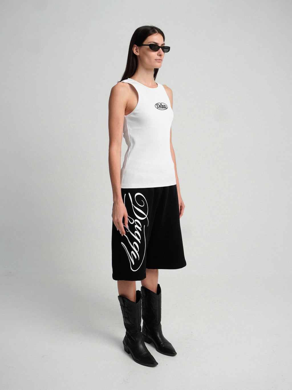 Black Daggy Shorts