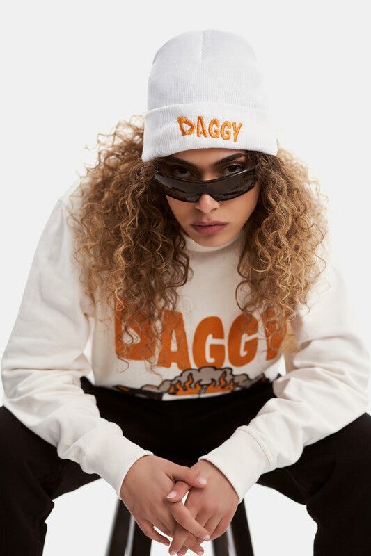 Daggy Beanie White